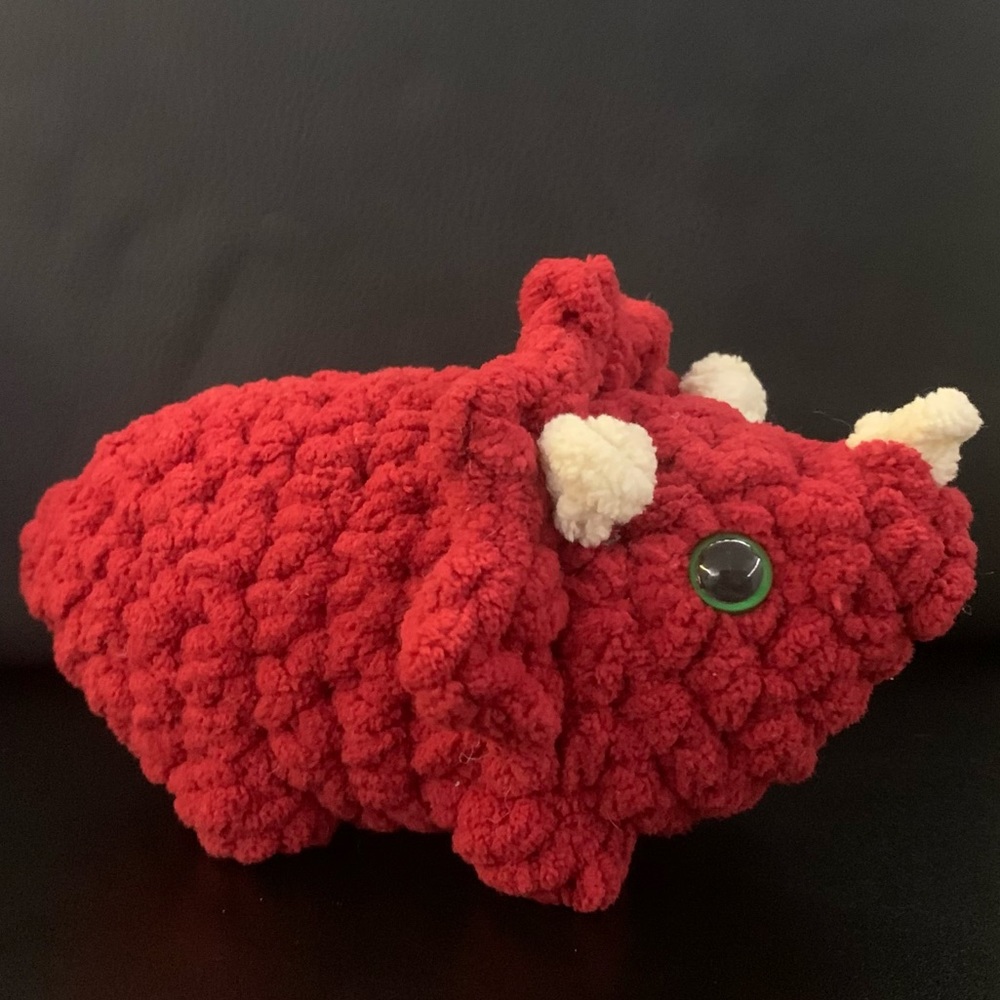 Crochet Dino triceratops